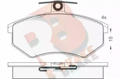 R BRAKE rb0835 -  Комплект тормозных колодок, дисковый тормоз